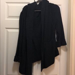 Slouchy free people navy/dark blue knit cardigan